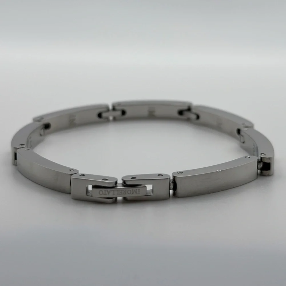 Morellato Stainless Steel and Gold Men’s Link Bracelet Italian Designer Vintage